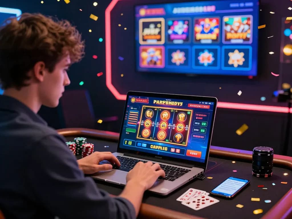 Exciting online casino experience featuring MM88, vibrant game graphics, and fun gaming elements.