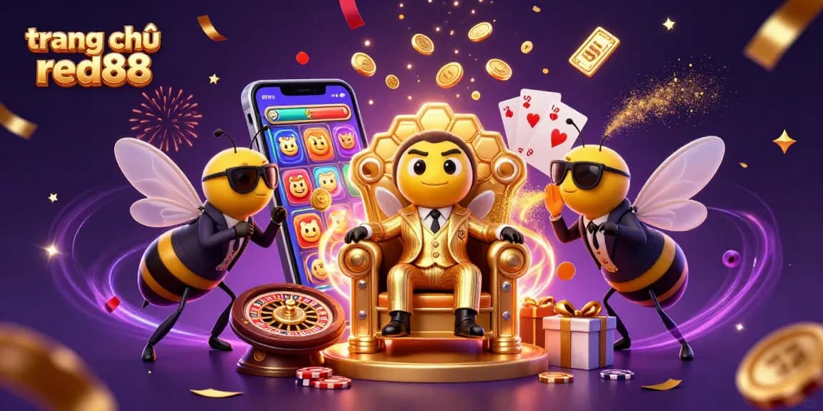 Experience thrilling games at trang chủ red88 with a bumblebee mob boss and vibrant casino elements.
