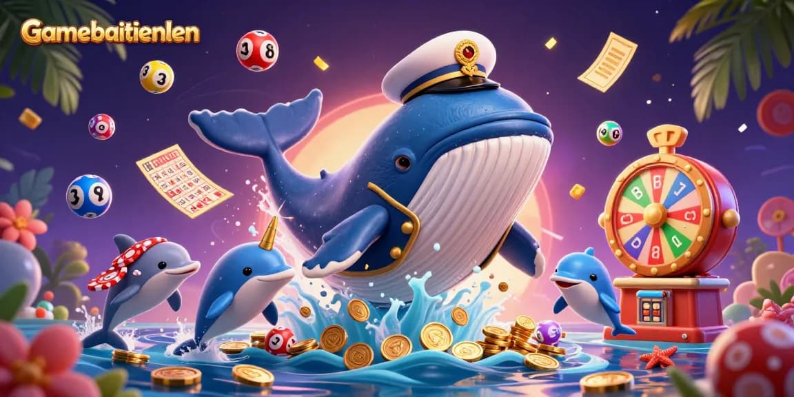 Engage in the excitement of Gamebaitienlen with whales, dolphins, and dynamic games.