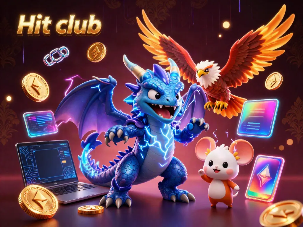 Engage with Hit club’s thrilling gameplay featuring dragon and hawk characters amid dynamic casino elements.