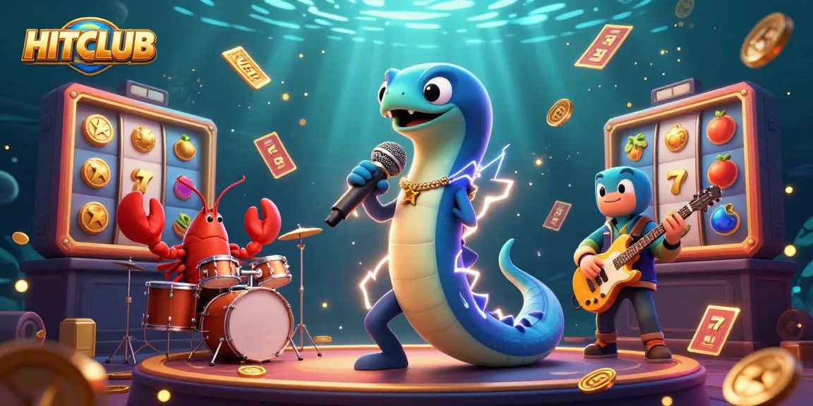 Experience exciting slots action at HITCLUB featuring electric eel performers and dynamic casino elements.