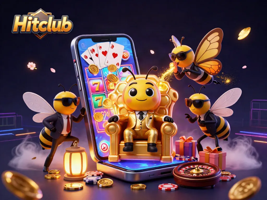 Engage with the Hitclub casino as a buzzing bumblebee mob boss commands the gaming experience.