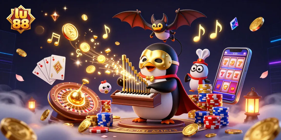 Experience the thrill of winning at lu 88 with a vibrant casino scene featuring golden coins and exciting games.