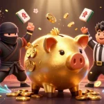 Experience the thrilling action at tx88br with an energetic sumo wrestler and captivating casino elements.