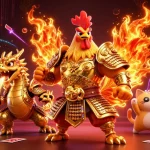 Engage with the thrilling BL 555 casino world featuring dynamic roaring characters and vibrant gaming action.