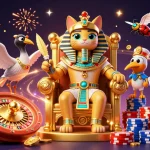 Experience thrilling gameplay at sunwin chính hãng with Egyptian-themed casino elements in a vibrant 3D scene.