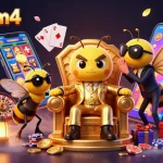 Experience the excitement of bong88m4 with 3D cartoon characters in a bustling casino environment.