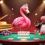 Experience the thrill with SKY88 in a vibrant 3D casino scene featuring dynamic poker elements and colorful characters.
