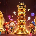 Experience FABET with vibrant casino excitement and golden treasures in a dynamic 3D scene.