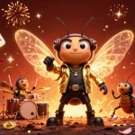 Experience the vibrant world of 8LIVE through 3D cartoon characters in a lively casino scene.