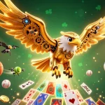 Engage with link sunwin while witnessing a dynamic 3D illustration of a cybernetic eagle amidst a cascade of casino elements.