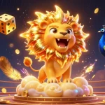 Engage in exciting soi kèo bóng đá with a dynamic 3D illustration showcasing vibrant sports betting elements and a roaring lion.